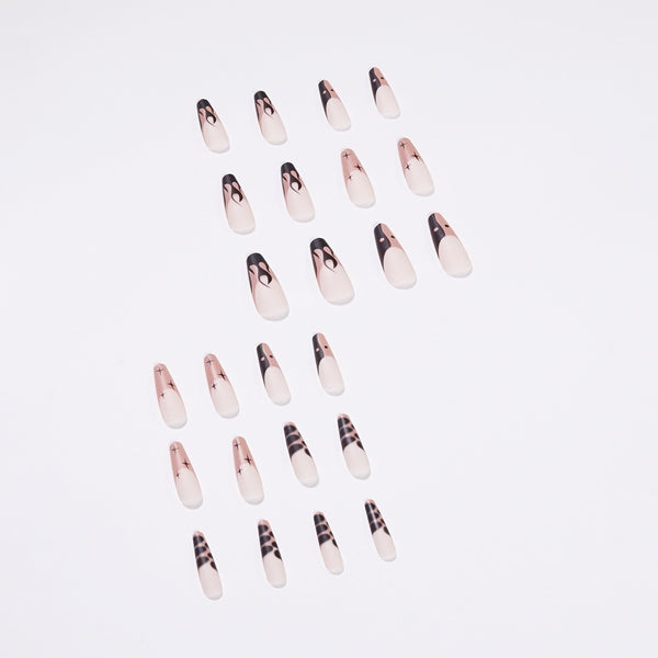 12 Sizes-24 Pcs Press On Nails JP1401