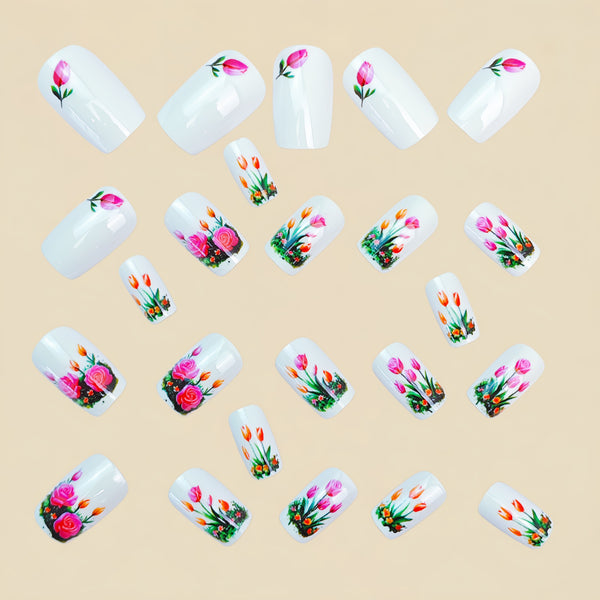 12 Sizes-24 Pcs Press On Nails Y1952