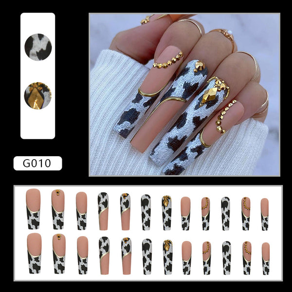 12 Sizes-24 Pcs Press On Nails G010