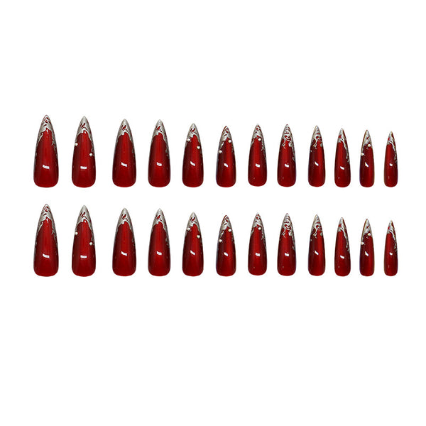 12 Sizes-24 Pcs Press On Nails Z1187