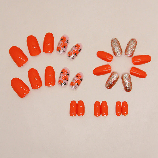 12 Sizes-24 Pcs Press On Nails W1462