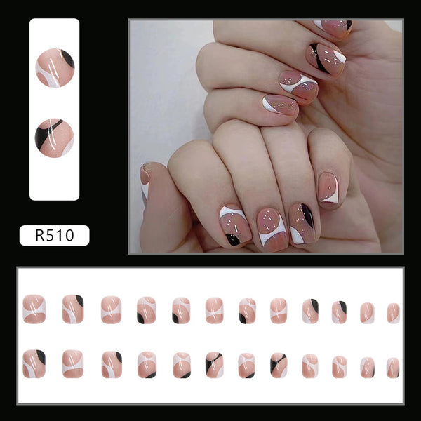 12 Sizes-24 Pcs Press On Nails R481