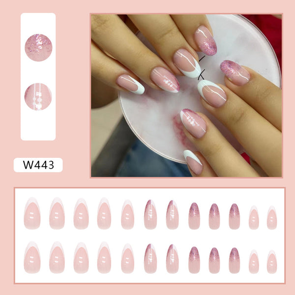 12 Sizes-24 Pcs Press On Nails W443