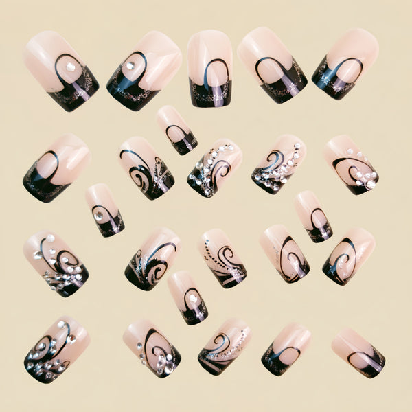 12 Sizes-24 Pcs Press On Nails Y1405