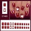 12 Sizes-24 Pcs Press On Nails C1465