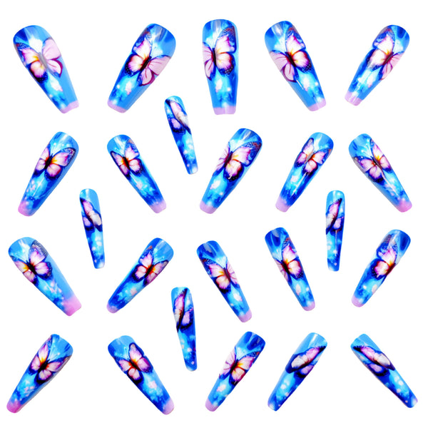 12 Sizes-24 Pcs Press On Nails Y555