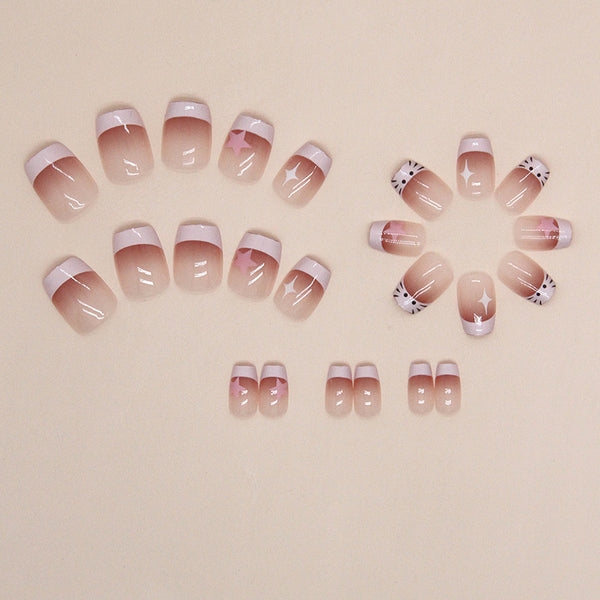 12 Sizes-24 Pcs Press On Nails R805