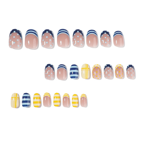 12 Sizes-24 Pcs Press On Nails JP4435
