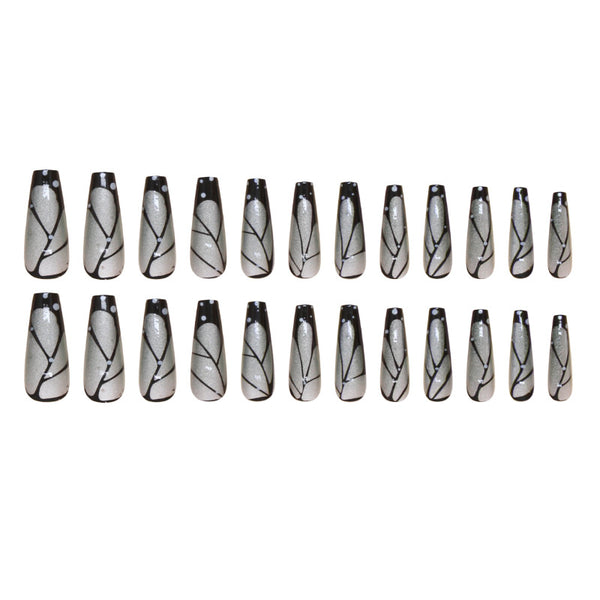 12 Sizes-24 Pcs Press On Nails MY064