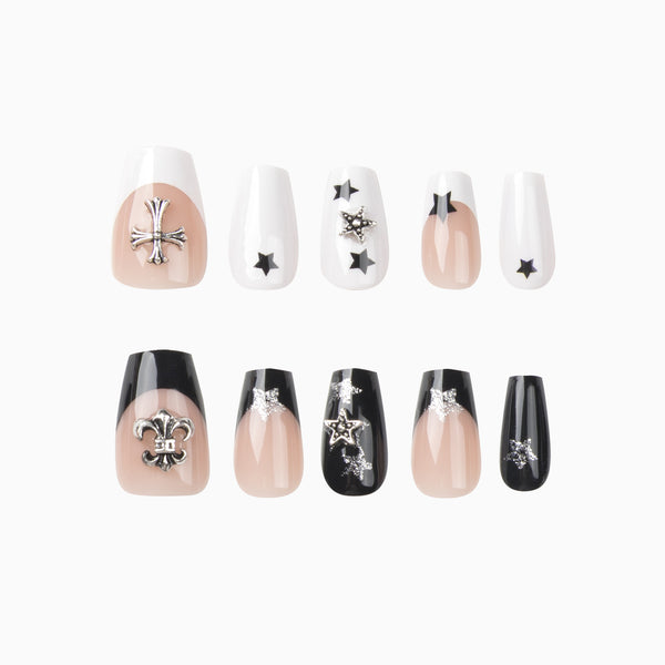 12 Sizes-24 Pcs Press On Nails JP2618