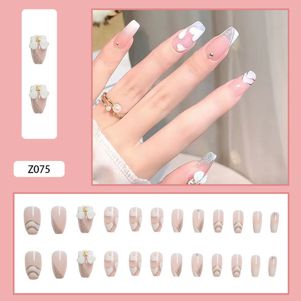 12 Sizes-24 Pcs Press On Nails Z041