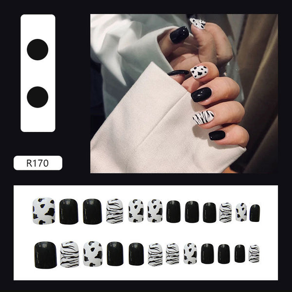 12 Sizes-24 Pcs Press On Nails R161