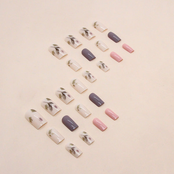 12 Sizes-24 Pcs Press On Nails W1074