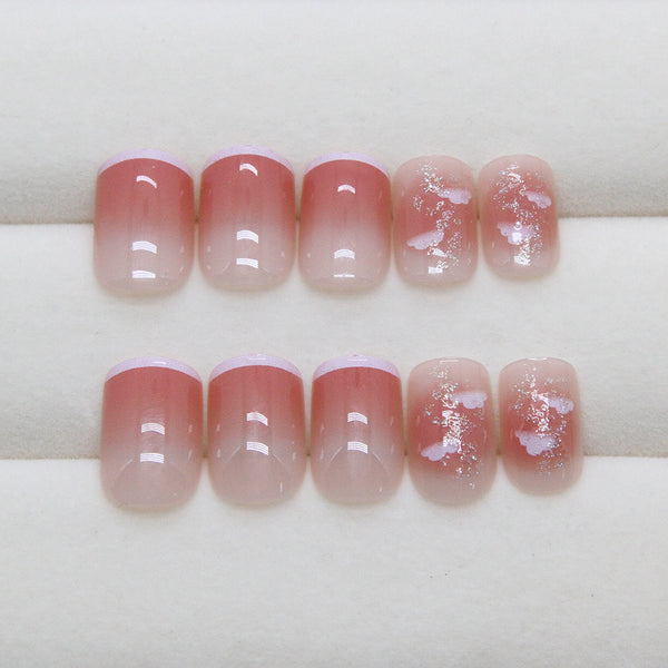 12 Sizes-24 Pcs Press On Nails R907