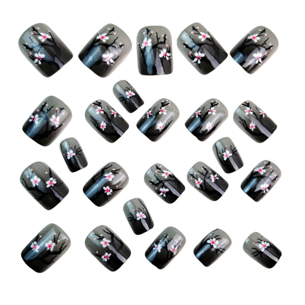 12 Sizes-24 Pcs Press On Nails Y1641