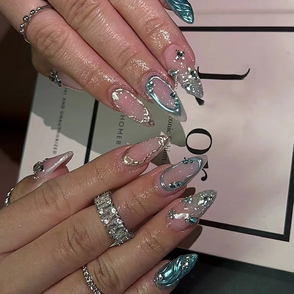 12 Sizes-24 Pcs Press On Nails Z970