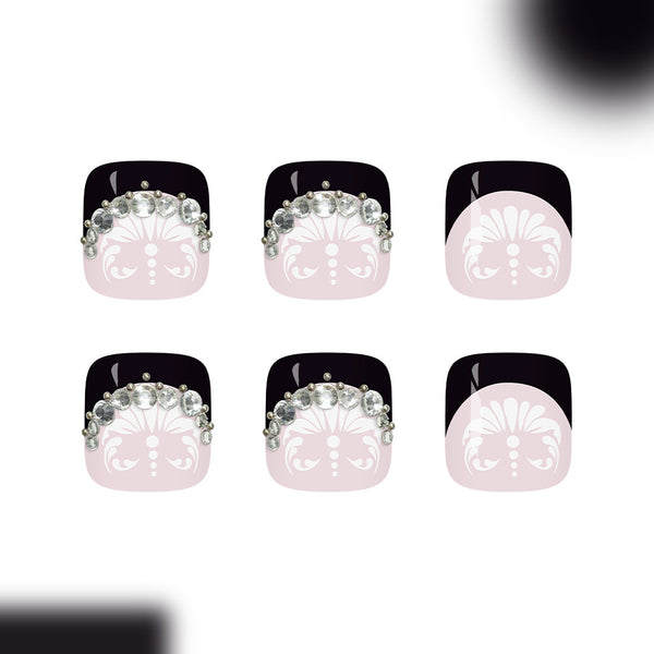 12 Sizes-24 Pcs Press On Nails C1605