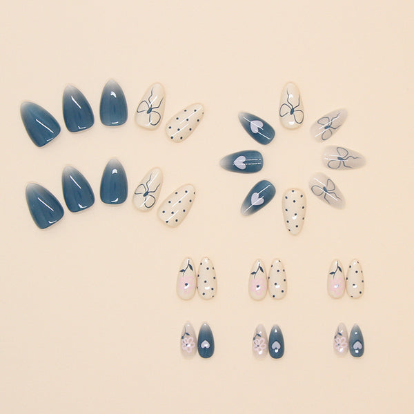 12 Sizes-24 Pcs Press On Nails W1639