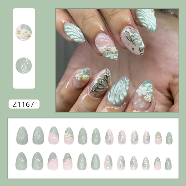 12 Sizes-24 Pcs Press On Nails Z1167