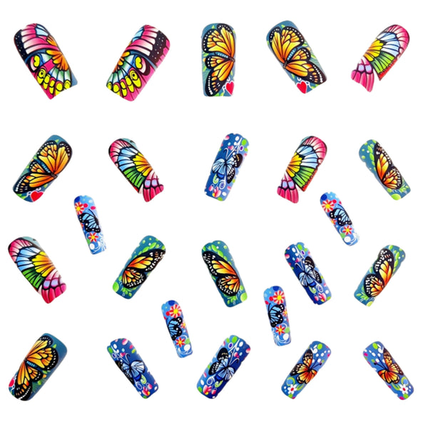 12 Sizes-24 Pcs Press On Nails Y613