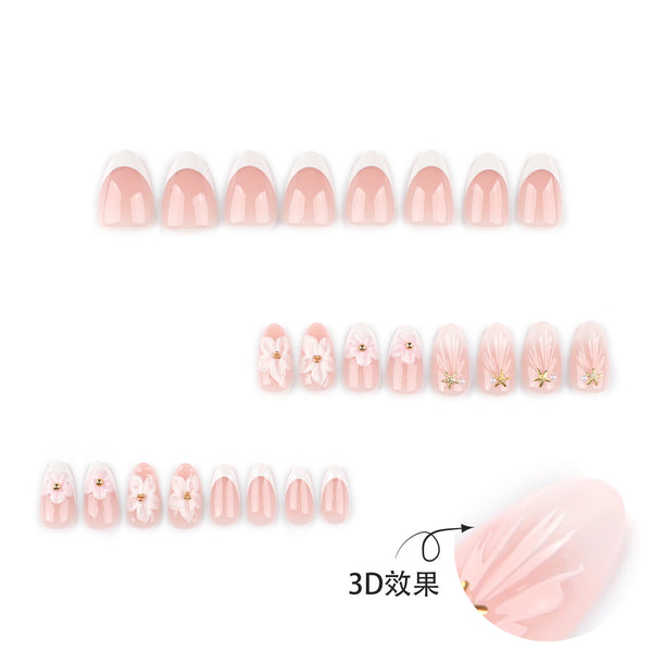 12 Sizes-24 Pcs Press On Nails JP4052