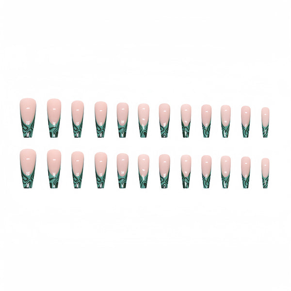 12 Sizes-24 Pcs Press On Nails Y040