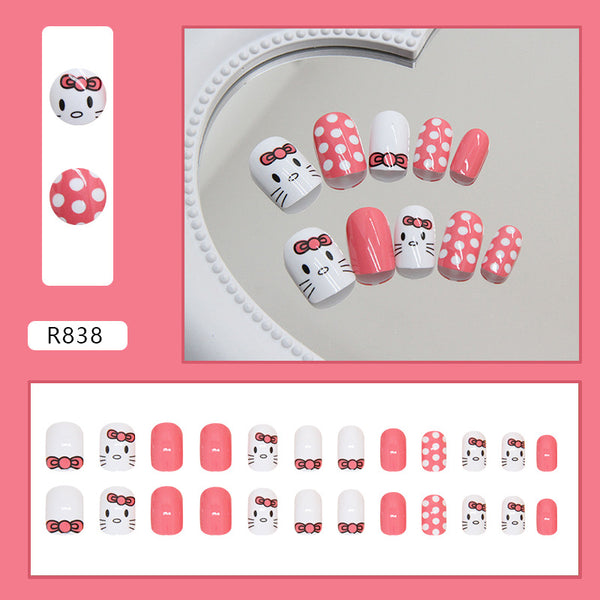 12 Sizes-24 Pcs Press On Nails R838