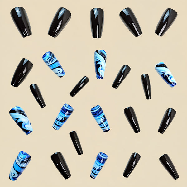 12 Sizes-24 Pcs Press On Nails Y406