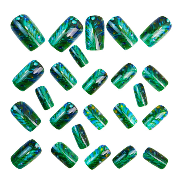 12 Sizes-24 Pcs Press On Nails Y1662