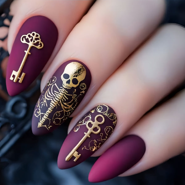12 Sizes-24 Pcs Press On Nails Y1112