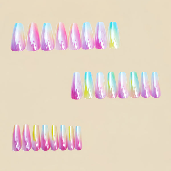12 Sizes-24 Pcs Press On Nails Y1258