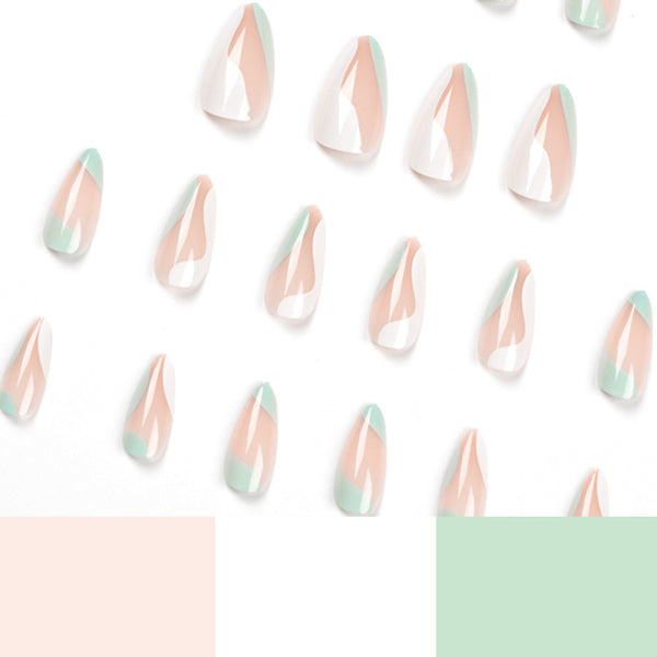 12 Sizes-24 Pcs Press On Nails JP1791