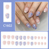 12 Sizes-24 Pcs Press On Nails C1602