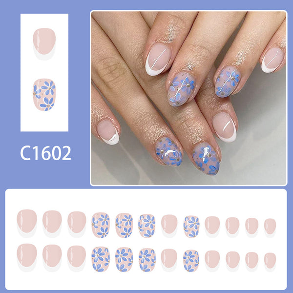 12 Sizes-24 Pcs Press On Nails C1602