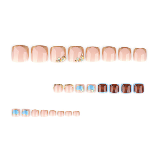 12 Sizes-24 Pcs Press On Nails JP4256