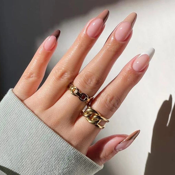 12 Sizes-24 Pcs Press On Nails JP2084