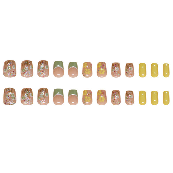 12 Sizes-24 Pcs Press On Nails R864