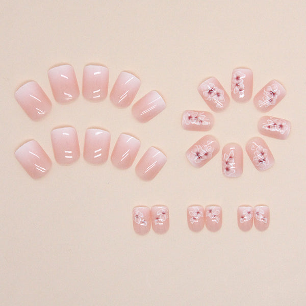 12 Sizes-24 Pcs Press On Nails W1107