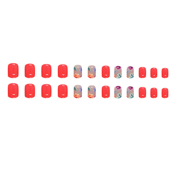 12 Sizes-24 Pcs Press On Nails W1378