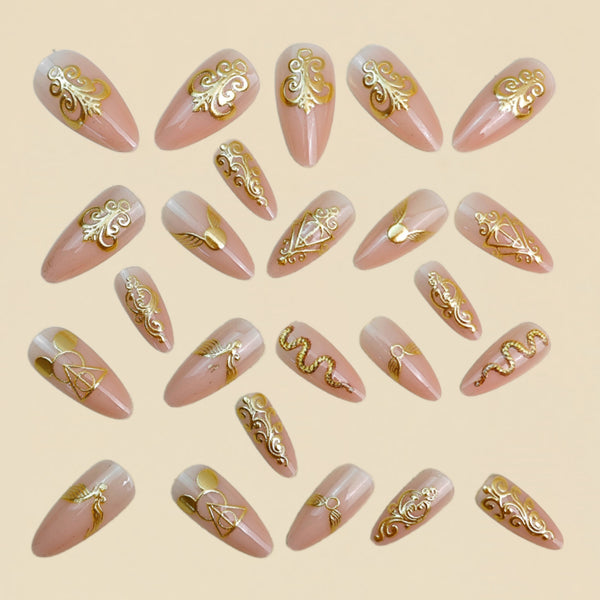 12 Sizes-24 Pcs Press On Nails y2038-24