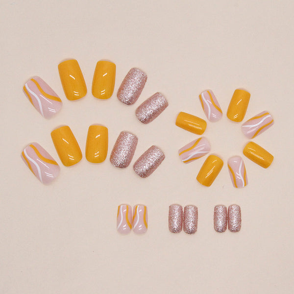 12 Sizes-24 Pcs Press On Nails W981