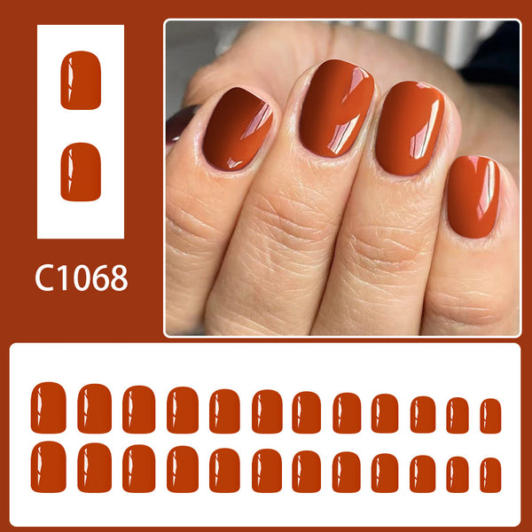 12 Sizes-24 Pcs Press On Nails C1068