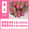 12 Sizes-24 Pcs Press On Nails C1241