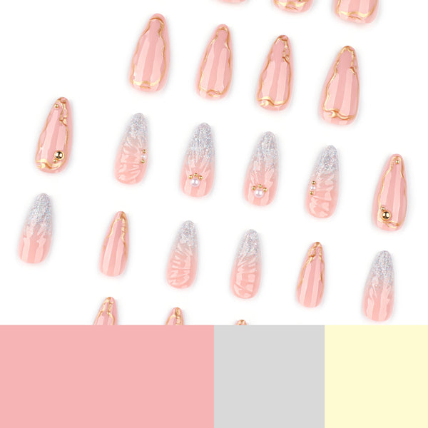 12 Sizes-24 Pcs Press On Nails JP3876