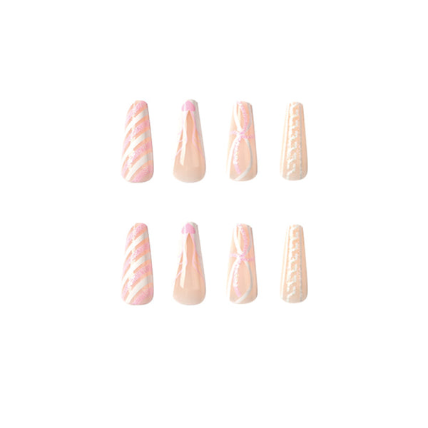 12 Sizes-24 Pcs Press On Nails JP1909