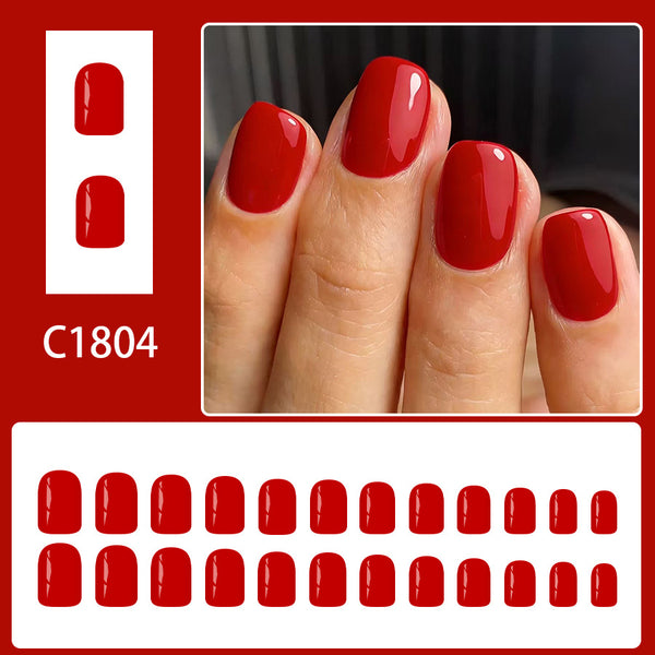 12 Sizes-24 Pcs Press On Nails C1804