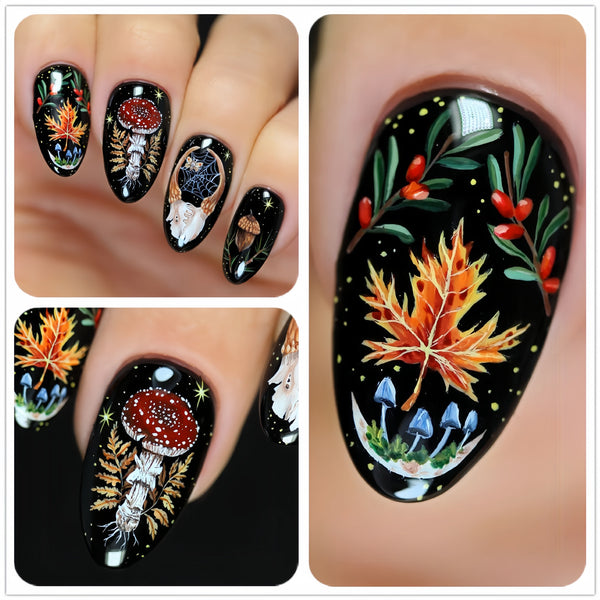 12 Sizes-24 Pcs Press On Nails Y123