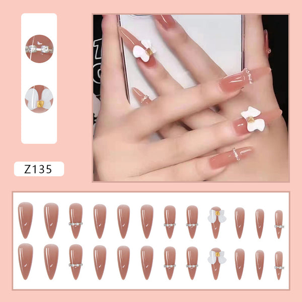 12 Sizes-24 Pcs Press On Nails Z122