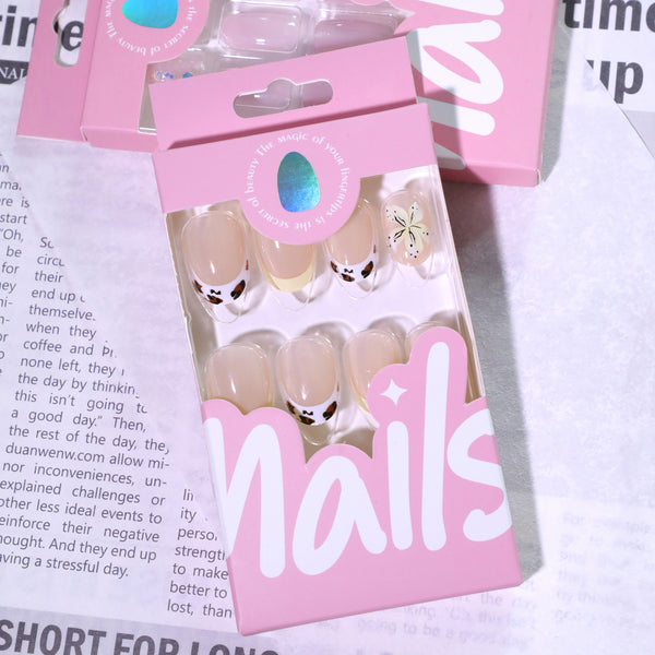 12 Sizes-24 Pcs Press On Nails JL0668