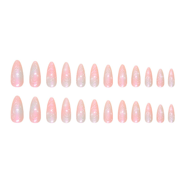12 Sizes-24 Pcs Press On Nails W1787